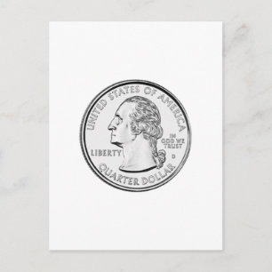 Carte Postale Pièce trimestrielle des États-Unis