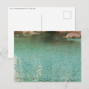 Carte Postale Pièces de monnaie dans la fontaine de Trevi - Rome