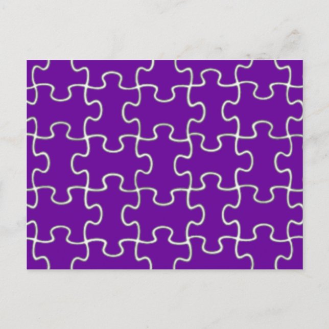 Carte Postale pièces de puzzle couleur (Devant)