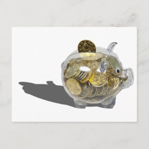 Carte Postale Pièces d'or PiggyBank102410