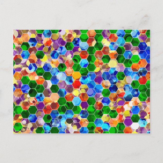 Carte postale PiecMême Hexagons Dot (Devant)