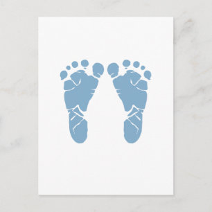 Carte Postale Pieds bébé bleus