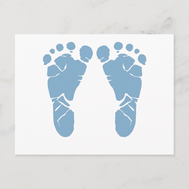 Carte Postale Pieds bébé bleus (Devant)