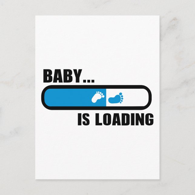 Carte Postale Pieds de chargement pour bébé (Devant)