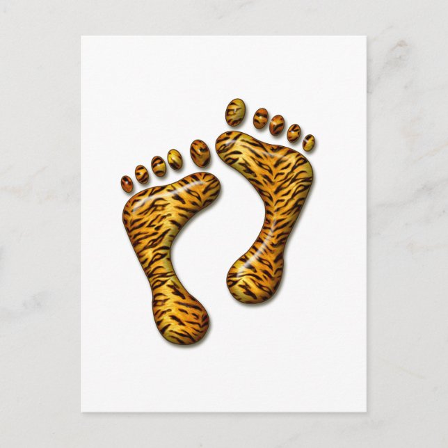 Carte Postale Pieds de tigre (Devant)