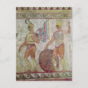 Carte Postale Pieds soldats, peinture de tombes de Paestum