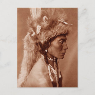 Carte Postale Piegan Blackfoot Homme amérindien