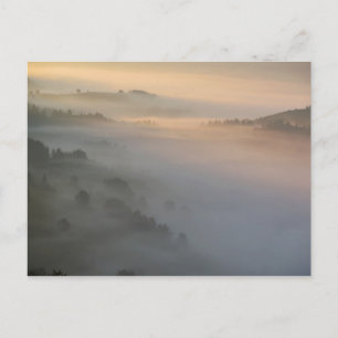 Carte Postale Pieniny soleil levant brouillard