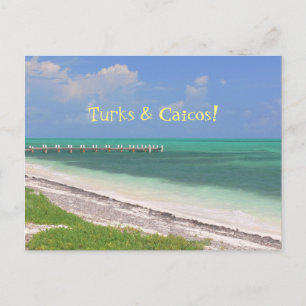 CARTE POSTALE "PIER SUR L'EAU AQUAMARINE/ TURQUES & CAICOS"
