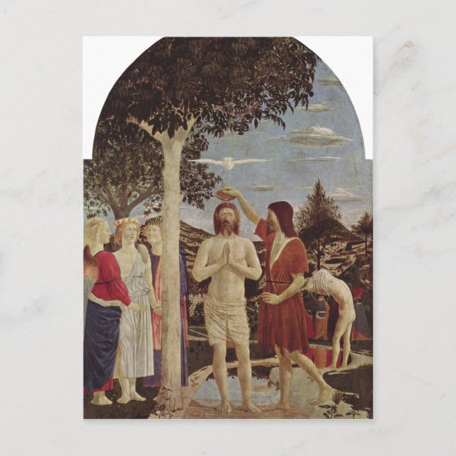 Carte Postale Piero della Francesca Taufe Christi um 1440-1450 c (Devant)