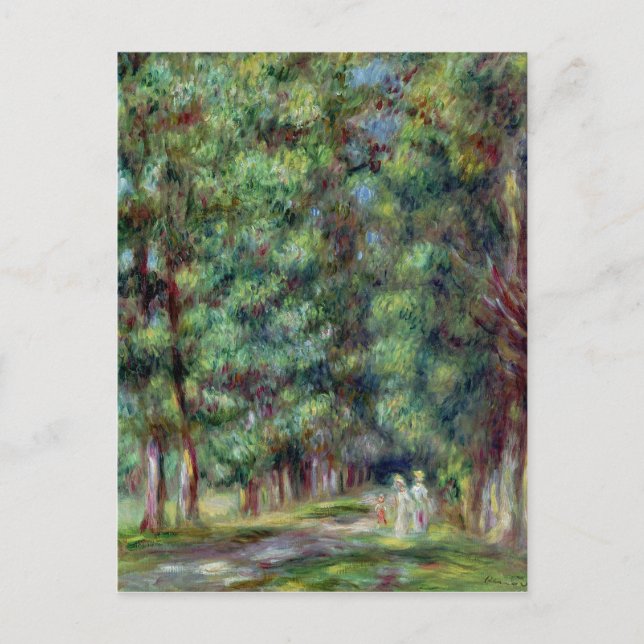 Carte Postale Pierre A Renoir | Chemin dans un bois (Devant)