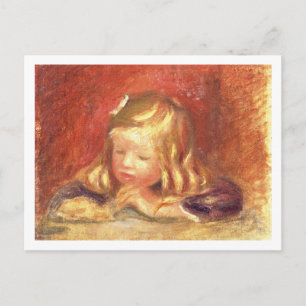 Carte Postale Pierre A Renoir Coco à la table
