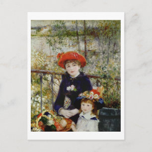 Carte Postale Pierre A Renoir Deux Soeurs, ou Sur La Terrasse