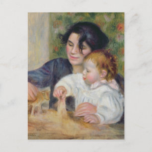 Carte Postale Pierre A Renoir Gabrielle et Jean