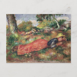 Carte Postale Pierre A Renoir   Jeune fille qui dort sur l'herbe