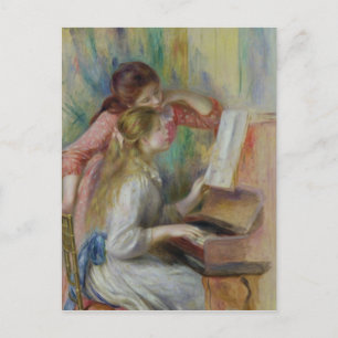 Carte Postale Pierre A Renoir Jeunes filles au piano