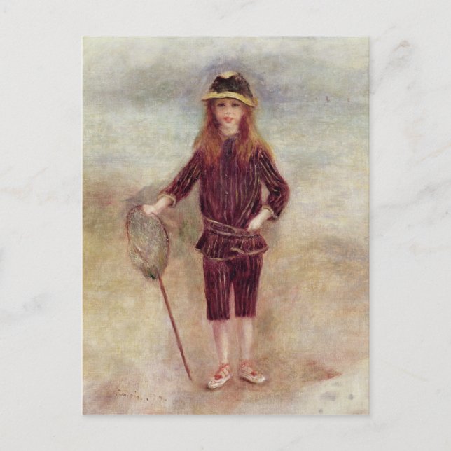 Carte Postale Pierre A Renoir | La Petite Pêcheuse (Devant)