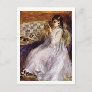 Carte Postale Pierre A Renoir Lecture jeune femme