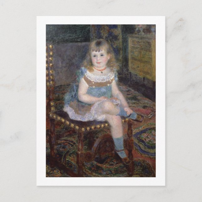 Carte Postale Pierre A Renoir | Portrait de Mlle. G. Charpentier (Devant)