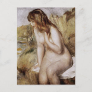 Carte Postale Pierre-Auguste Renoir assis sur un rocher