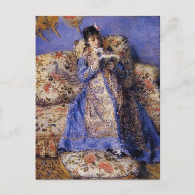 Carte Postale Pierre-Auguste Renoir - Camille Monet Lecture (Devant)