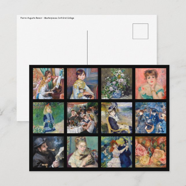 Carte Postale Pierre-Auguste Renoir - Chefs-d'oeuvre Grille Coll (Devant / Derrière)