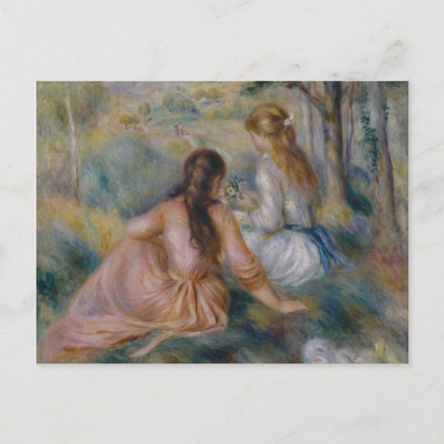 Carte Postale Pierre Auguste Renoir | Dans le pré (Devant)