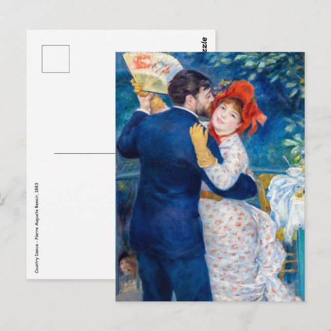 Carte Postale Pierre-Auguste Renoir - Danse country (Devant / Derrière)