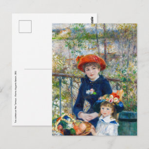 Carte Postale Pierre-Auguste Renoir - Deux sœurs sur la terrasse