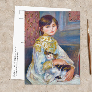 Carte Postale Pierre-Auguste Renoir - Enfant au chat