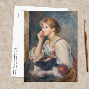 Carte Postale Pierre-Auguste Renoir - Femme à la lettre