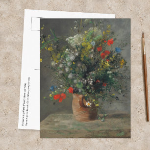 Carte Postale Pierre-Auguste Renoir - Fleurs dans un vase 1866