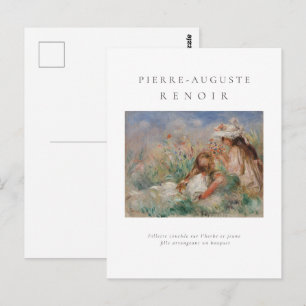 Carte Postale Pierre-Auguste Renoir. Jeunes filles dans l'herbe