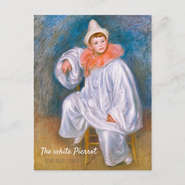 Carte Postale Pierre-Auguste Renoir Le Pierrot blanc CC1066 (Devant)
