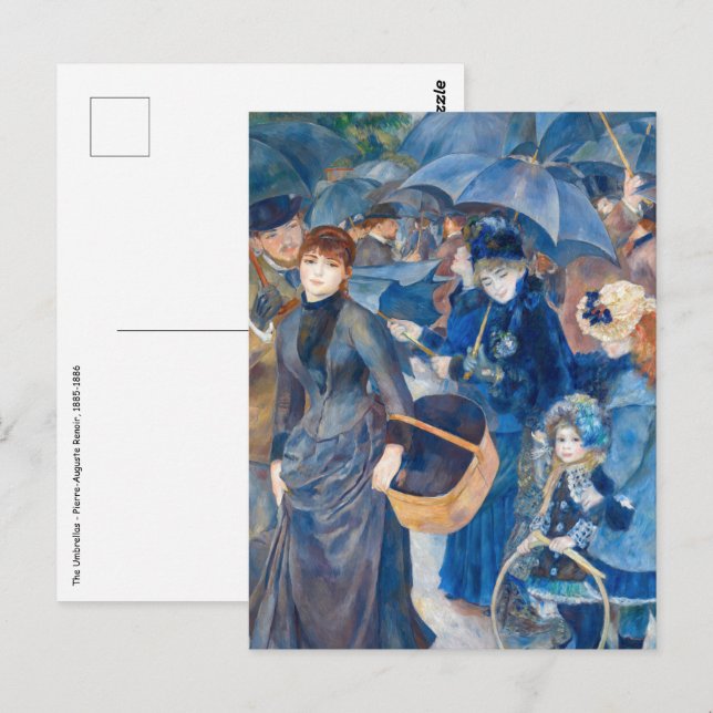 Carte Postale Pierre-Auguste Renoir - Les Parapluies (Devant / Derrière)