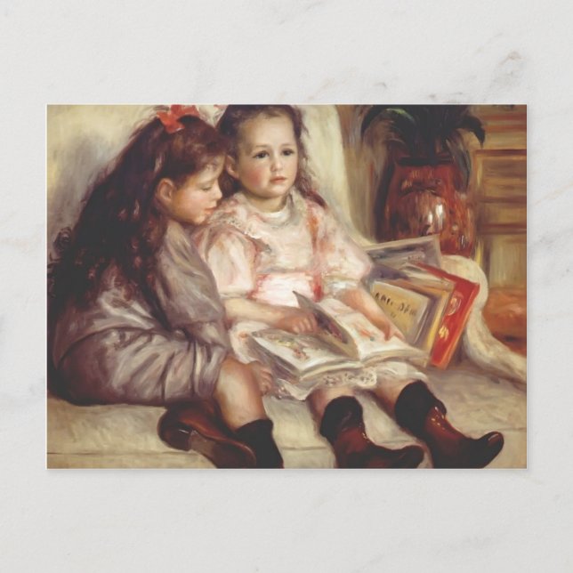 Carte Postale Pierre-Auguste Renoir- Portraits de deux enfants (Devant)