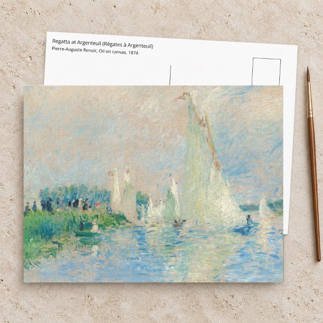 Carte Postale Pierre-Auguste Renoir - Régate à Argenteuil (Créateur téléchargé)