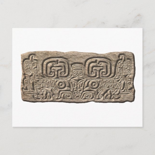 Carte Postale Pierre de jaguar maya (Devant)