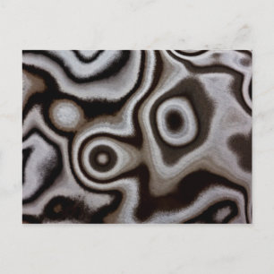 Carte Postale Pierre de Jasper noir et blanc