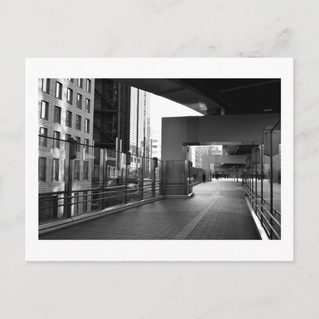 Carte Postale Pierre et verre : Shiodome Business District, Toky (Devant)