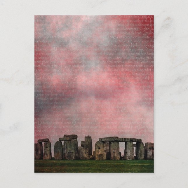 Carte Postale Pierre Henge Texturé (Devant)