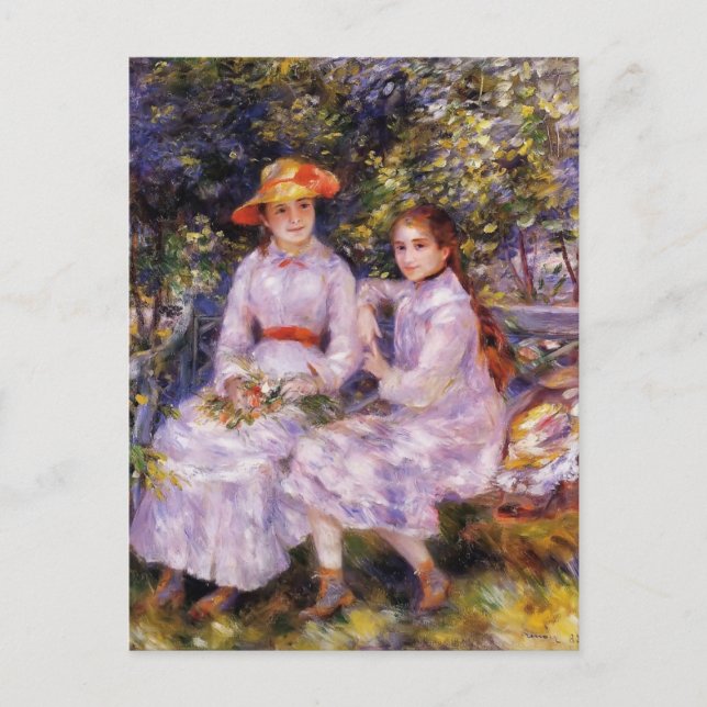 Carte Postale Pierre Renoir - Les Filles de Paul Durand Ruel (Devant)