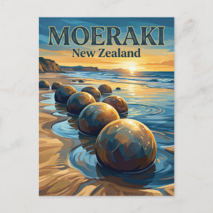 Carte Postale Pierres de Moeraki Nouvelle-Zélande