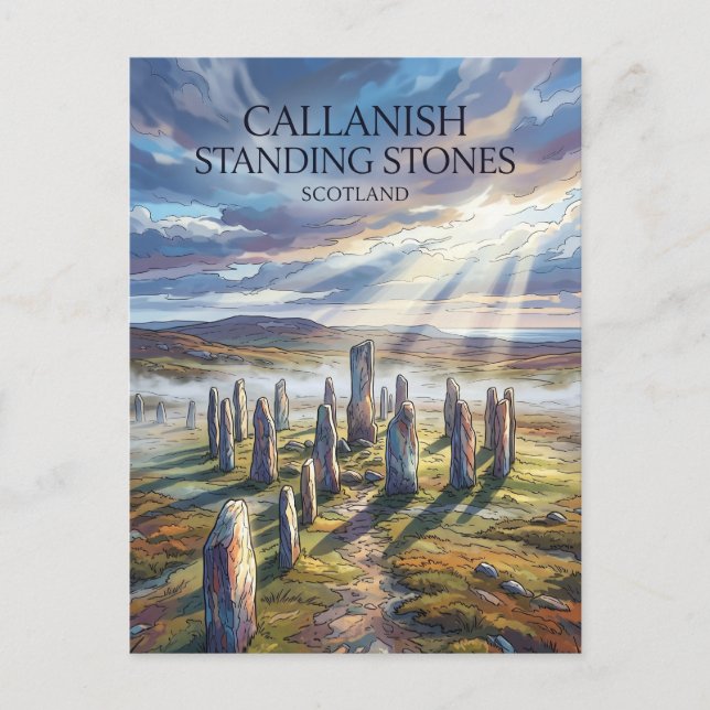Carte Postale Pierres levées de Callanish Royaume-Uni (Devant)