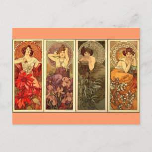 Carte Postale Pierres précieuses - Art nouveau
