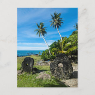 Carte Postale Pierres Rai Sur L'Île De Yap
