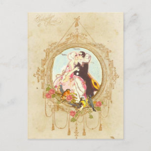 Carte Postale Pierrot et Columbine