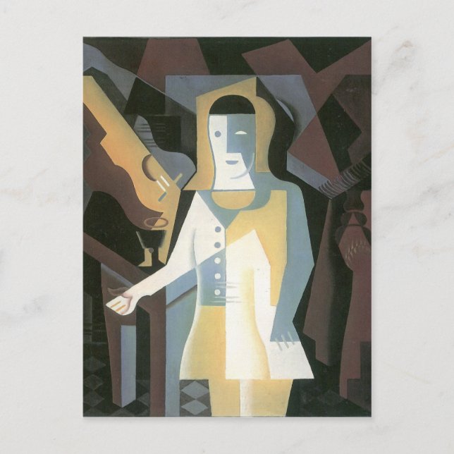 Carte Postale Pierrot par Juan Gris (Devant)