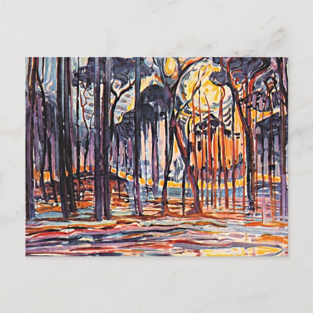 Carte Postale Piet Mondrian, Bois près d'Oele, (Devant)