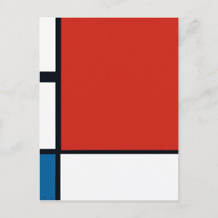 Carte Postale Piet Mondrian - Composition Abstrait géométrique